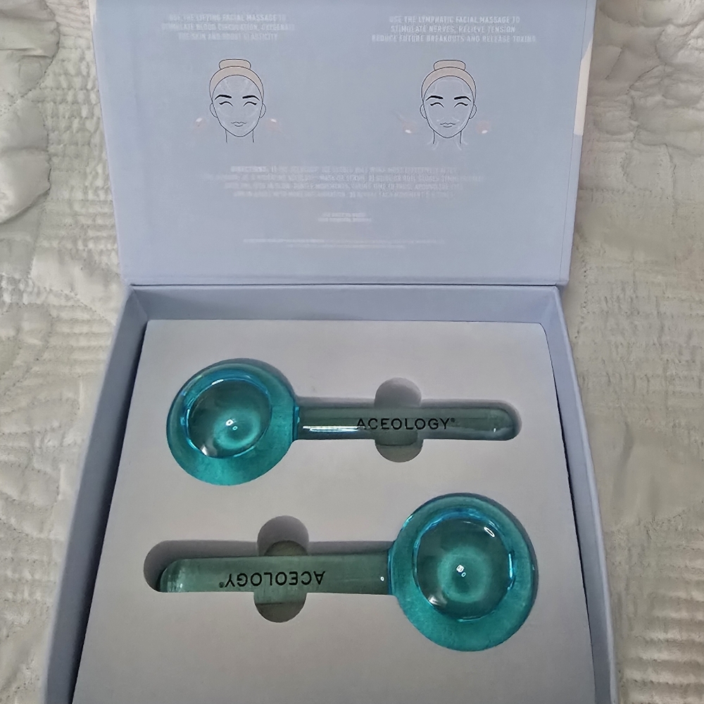 Aceology Turquoise Facial Massage Globe – Set of 2